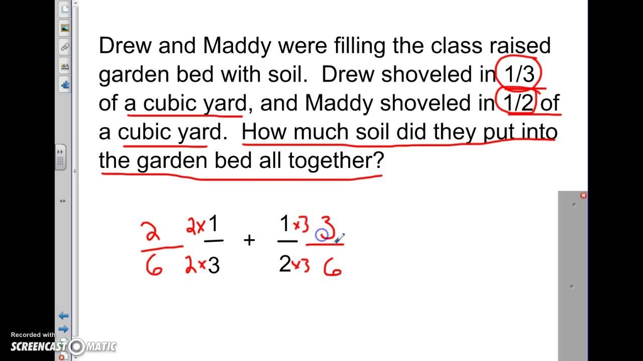 Adding And Subtracting Unlike Fractions Word Problems YouTube Adding And Subtracting Unlike Fractions Word Problems YouTube