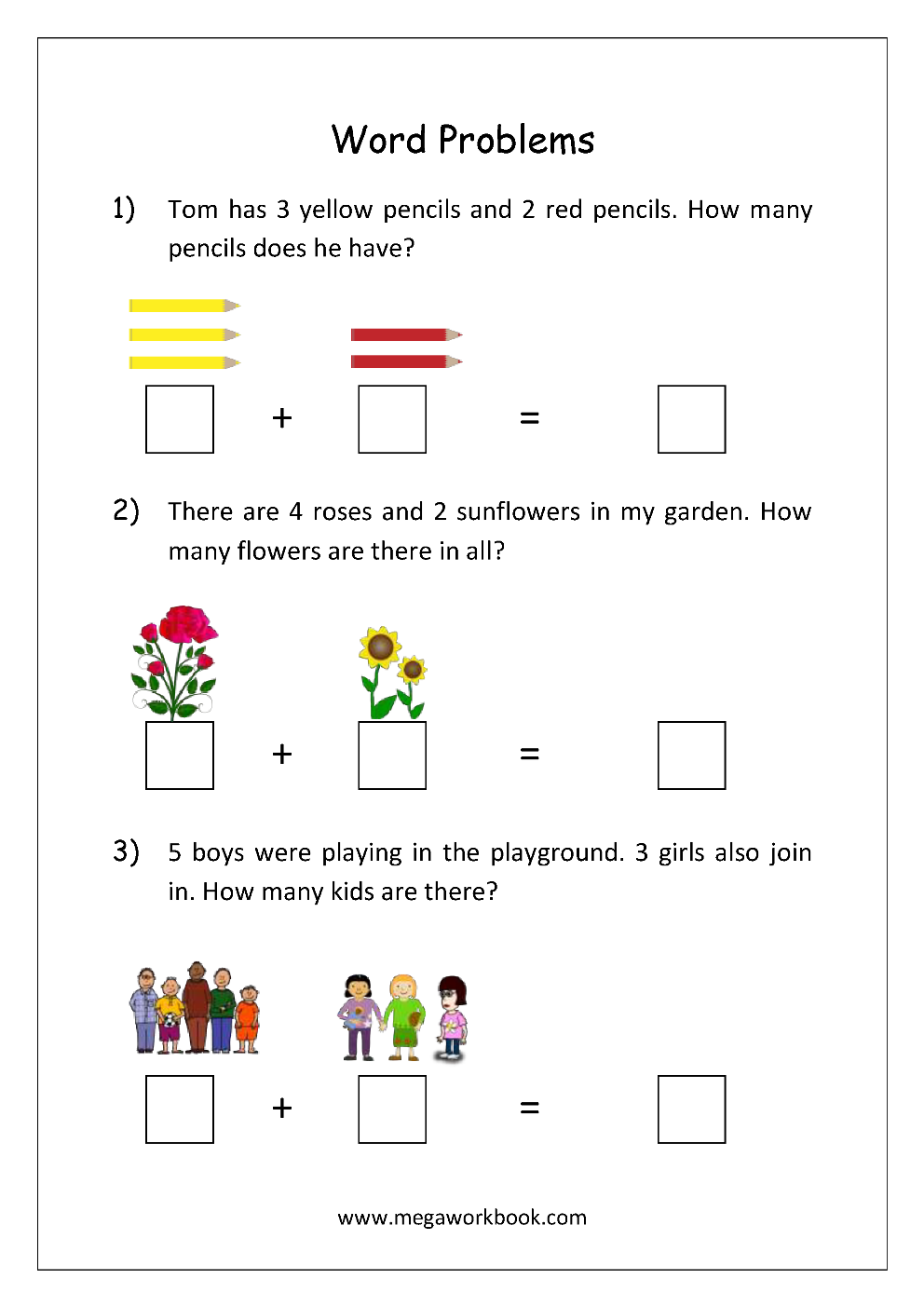 Addition With Word Problems