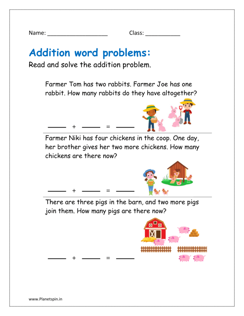 addition with word problems
