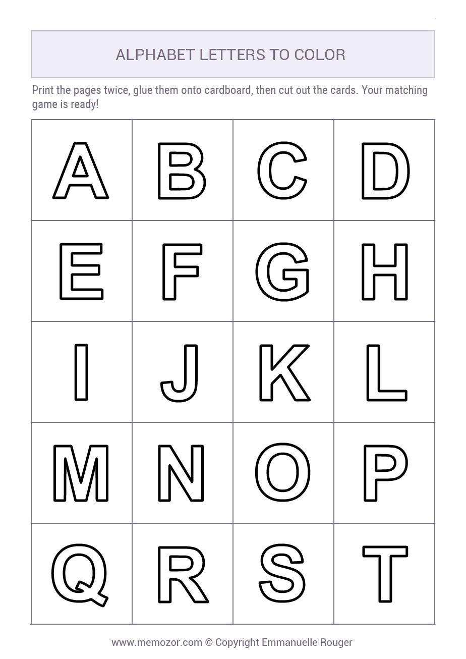 Alphabet Letters For Colouring A Z Print For Free Memozor