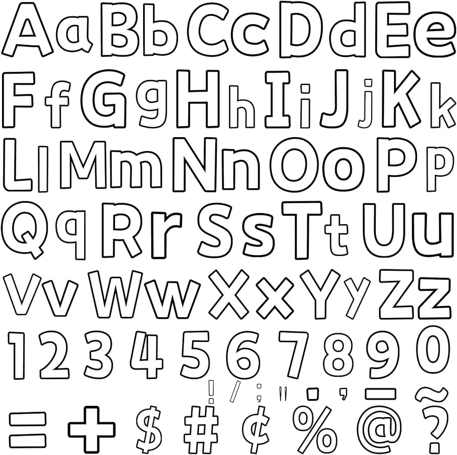 alphabet black and white alphabet black and white