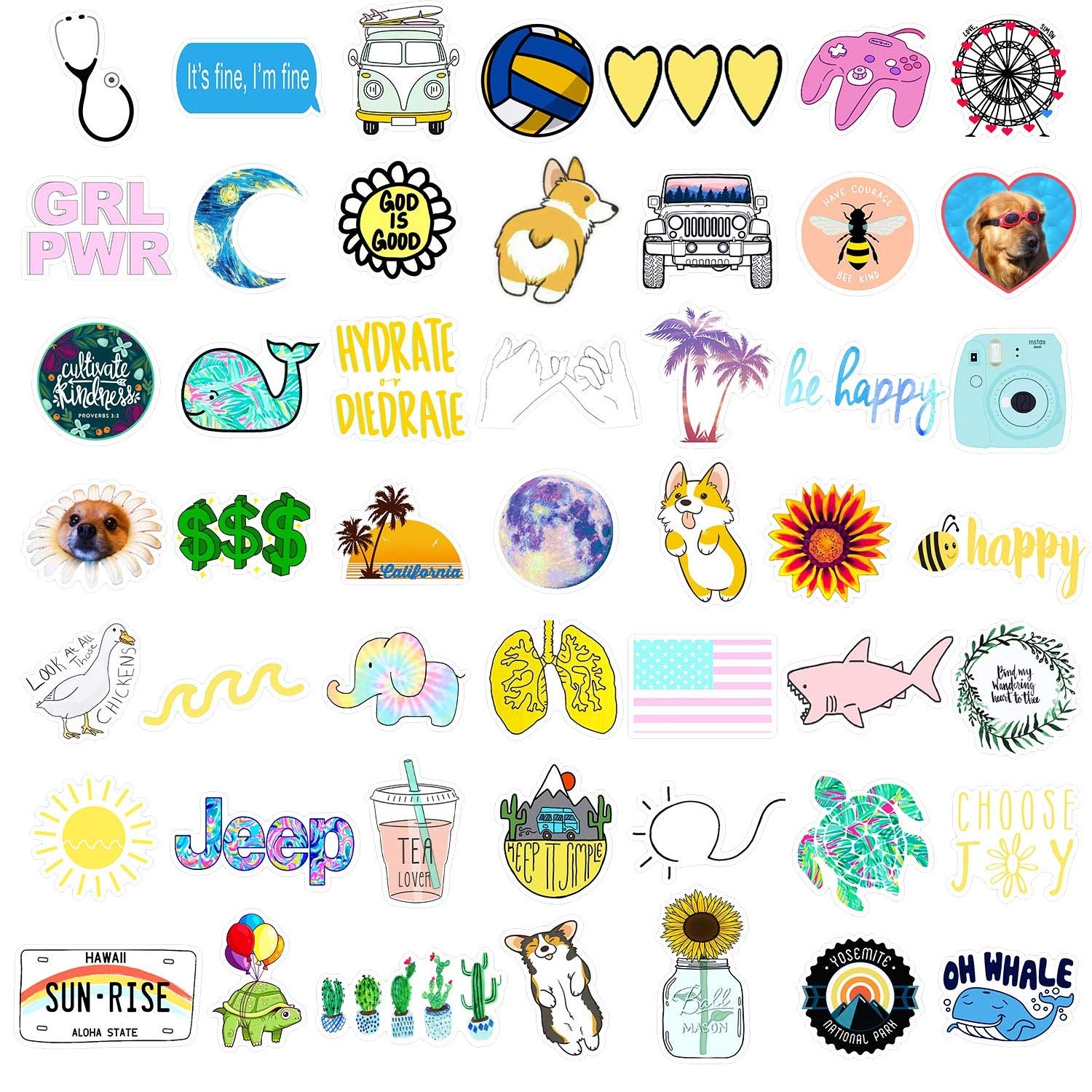Amazon 50pcs Vinyl Aesthetic Stickers For Water Bottles Laptop Cute VSCO Hydroflask Stickers For Skateboard Notebooks Journals Luggage Great Gift For Teen Girls Multi 50pcs Electronics Amazon 50pcs Vinyl Aesthetic Stickers For Water Bottles Laptop Cute VSCO Hydroflask Stickers For Skateboard Notebooks Journals Luggage Great Gift For Teen Girls Multi 50pcs Electronics
