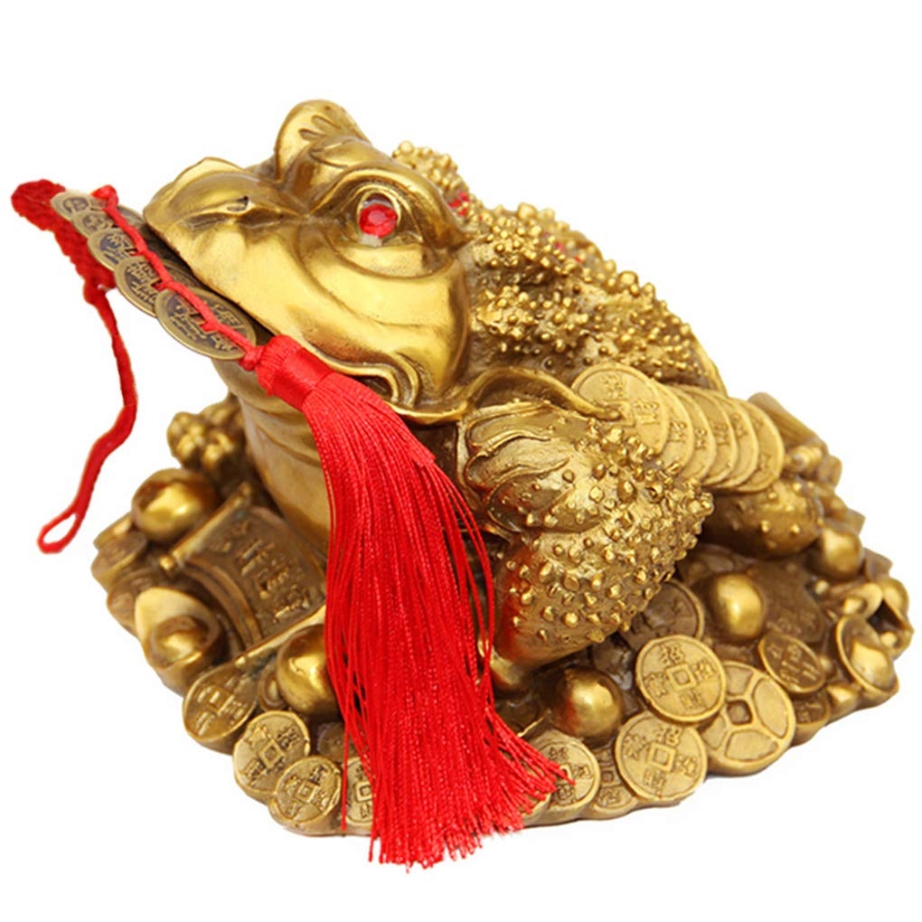 Amazon Brass Feng Shui Money Frog Three Legged Wealth Traditional Frog Money Toad Statue With Set Of 5 Lucky Charm Ancient Coins On Red String Home Car Fengshui Decor B1 Money Frog 