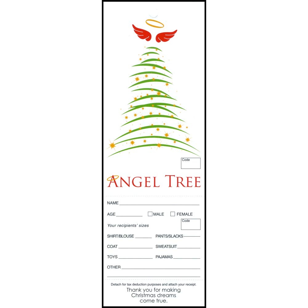 printable angel tree form