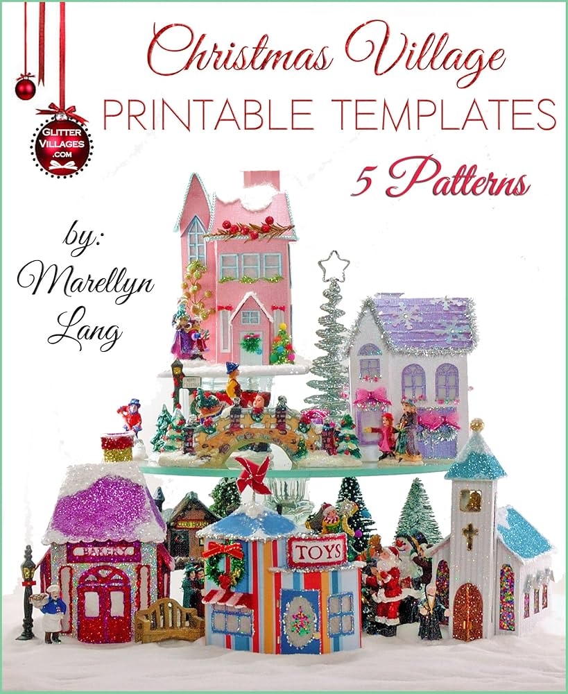 Amazon Christmas Village Printable Templates 5 Patterns EBook Lang Marellyn Books