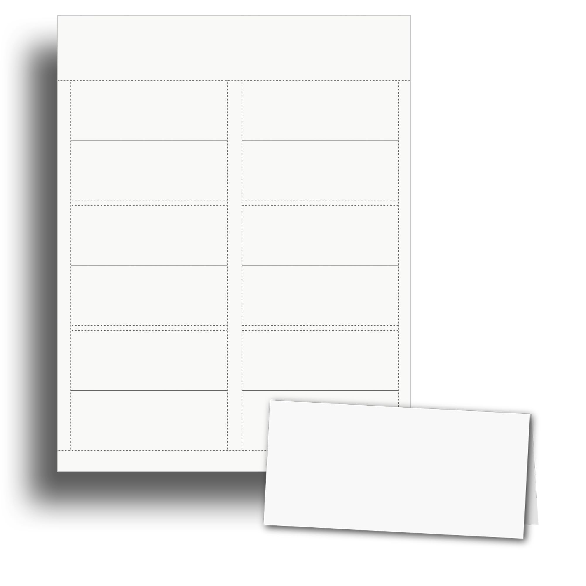 Amazon Heavyweight 80lb White Matte Printable Place Cards For Table Setting 25 Sheets 150 Tent Cards 6 Per Page 1 7 16 X 3 3 4 Printable Name Card Paper For Inkjet Laser Printers Office Products
