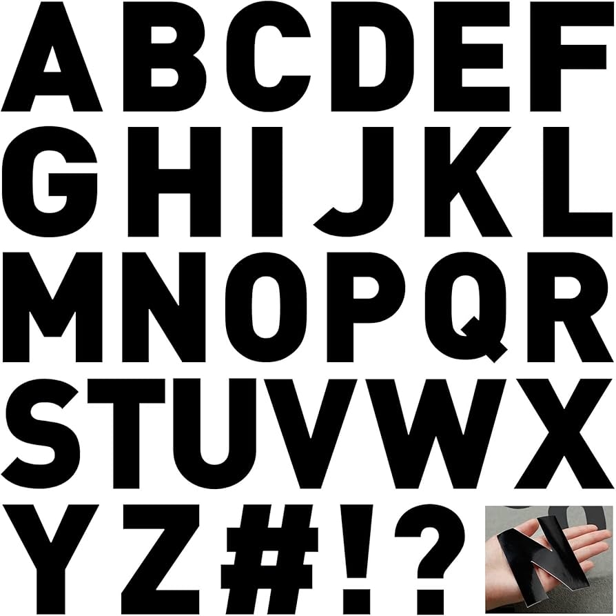 Large Alphabet Letters