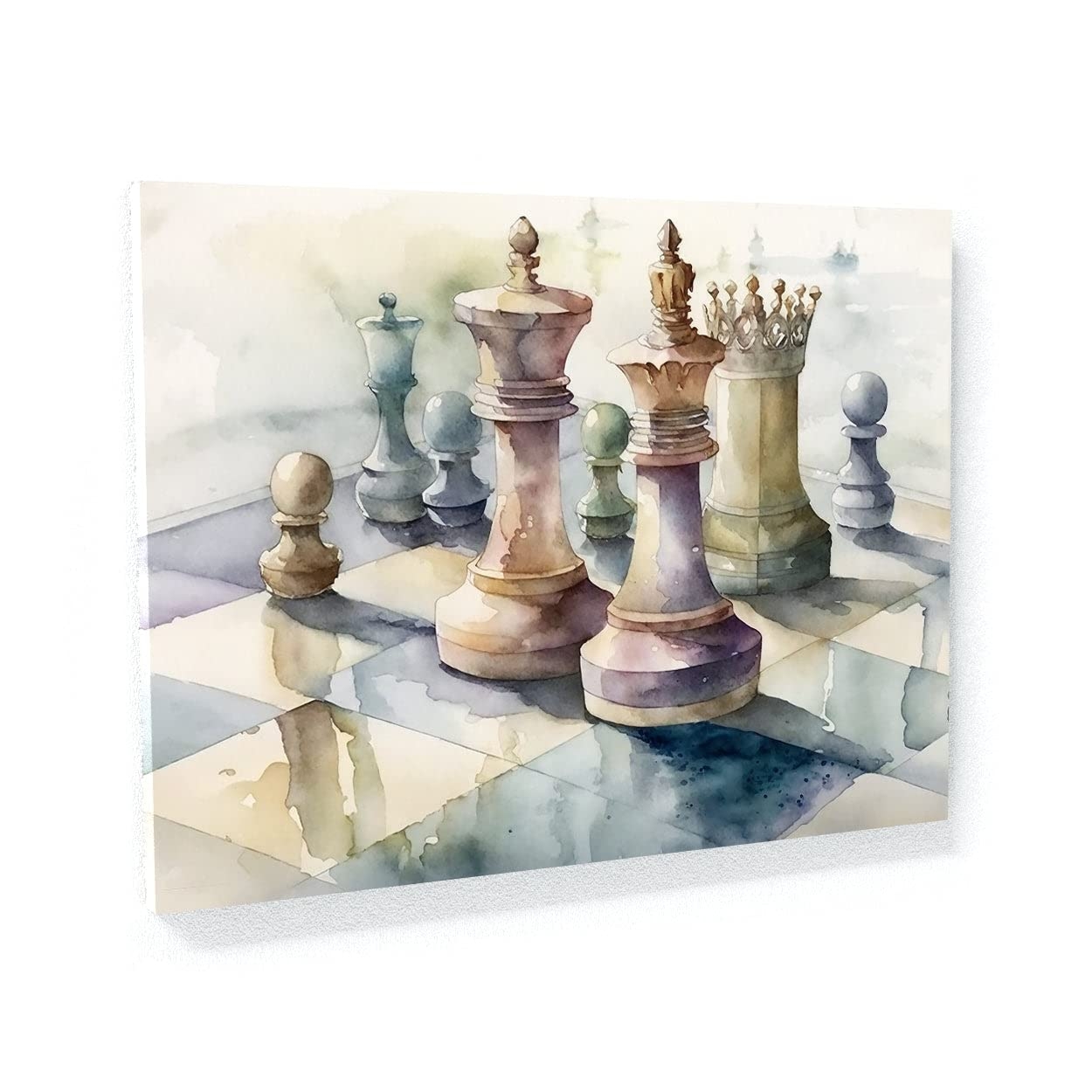 Amazon Sense Canvas Chess Watercolor Board 15 Canvas Art Home Decor Wall Art Print Poster Painting X Large 48x36 0 75 Posters Prints