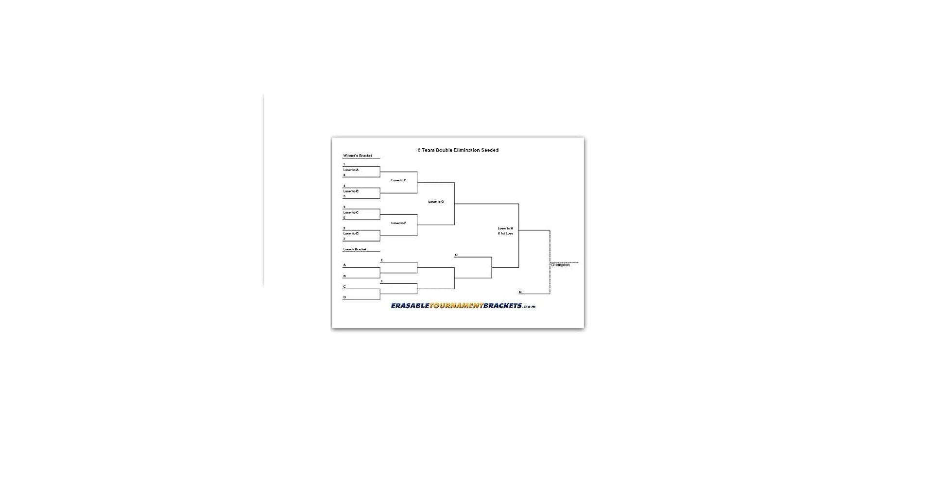 tournament bracket template 8 teams double elimination
