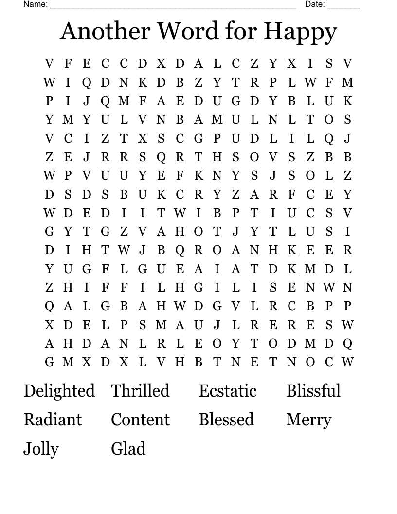 Another Word For Word Puzzle