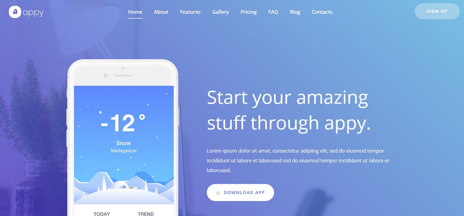 Appy Bootstrap HTML5 Mobile App Website Template MG Technologies Appy Bootstrap HTML5 Mobile App Website Template MG Technologies