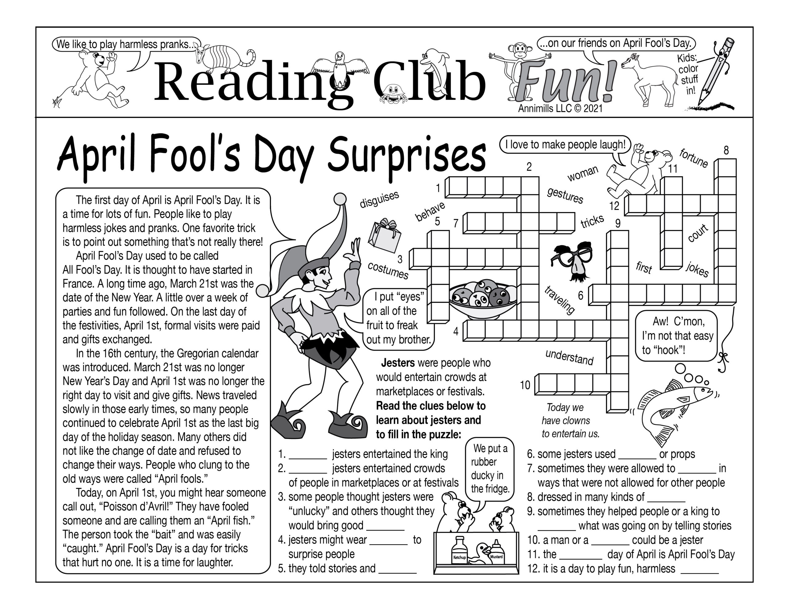 April Fool s Day Surprises Printable Puzzles Made By Teachers