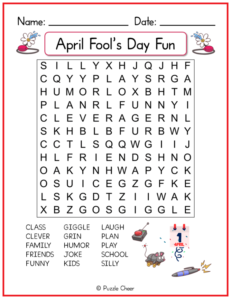 Aprils Fools Worksheet 4th Grade