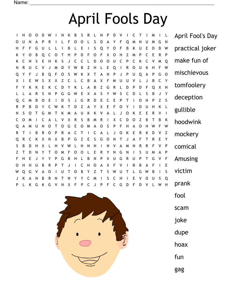 april fools word search