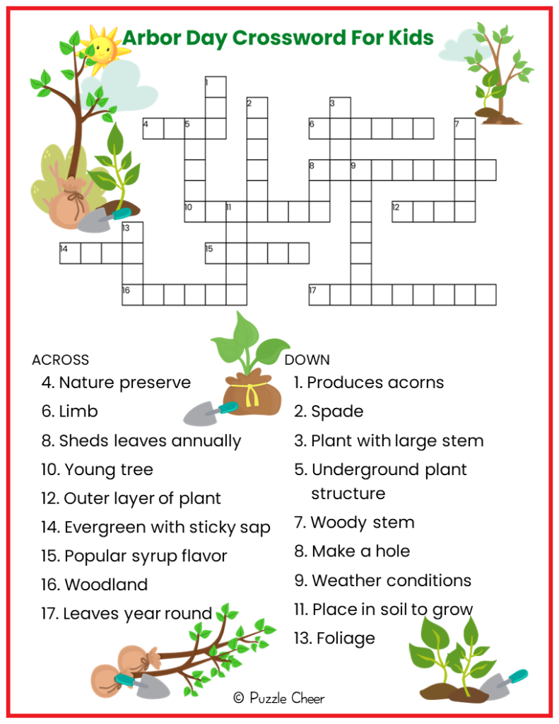Free Childrens Crossword Puzzles