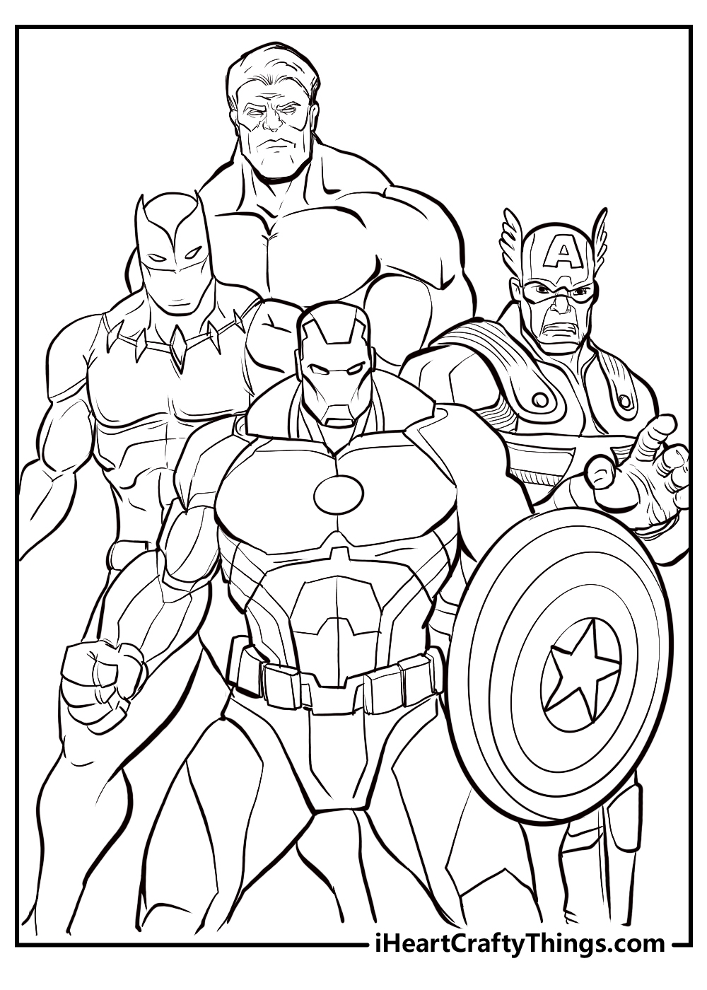 avengers colouring in pages