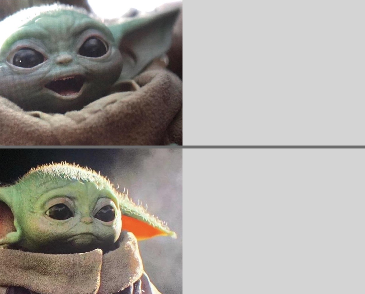 Baby Yoda V3 Happy Sad Meme Generator