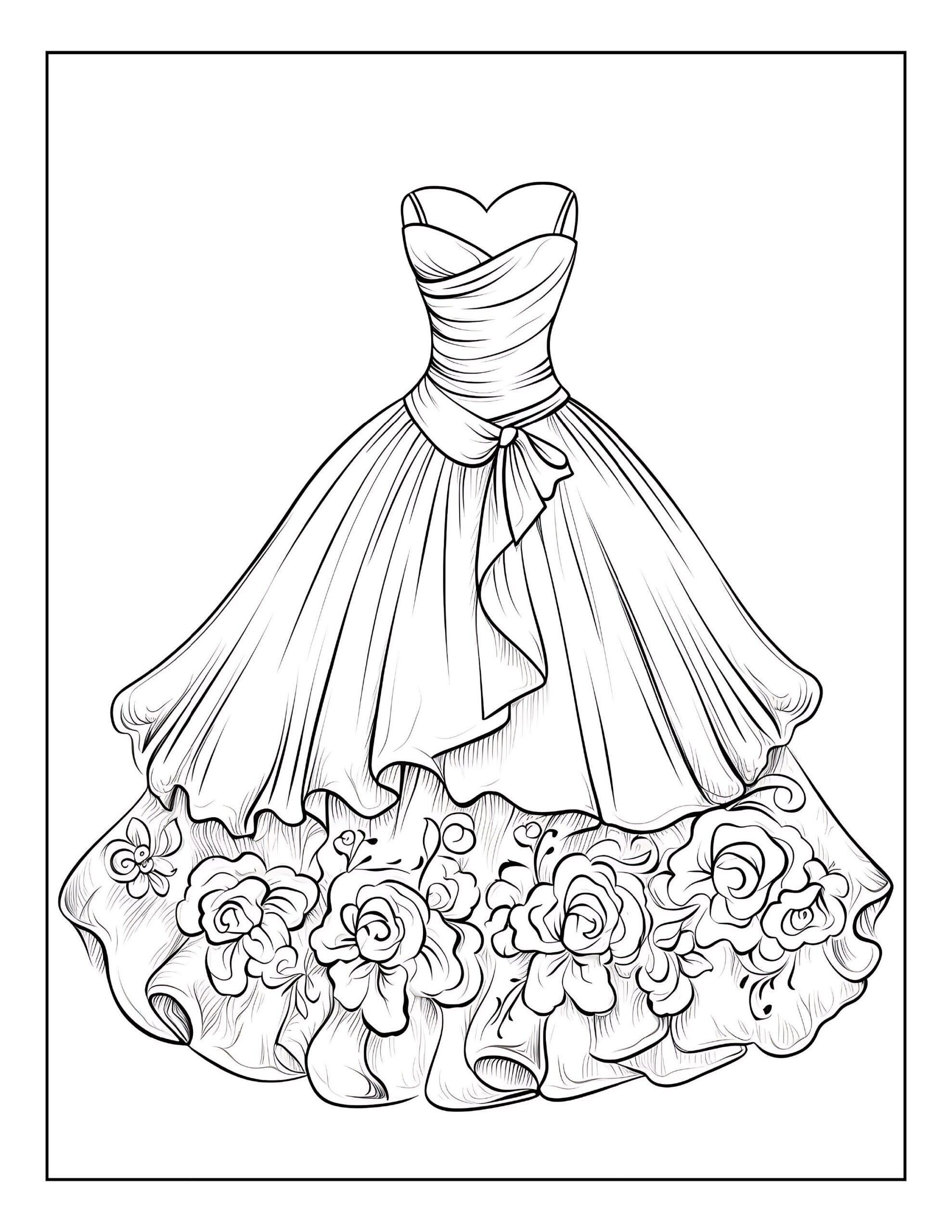 Printable Dress Coloring Pages