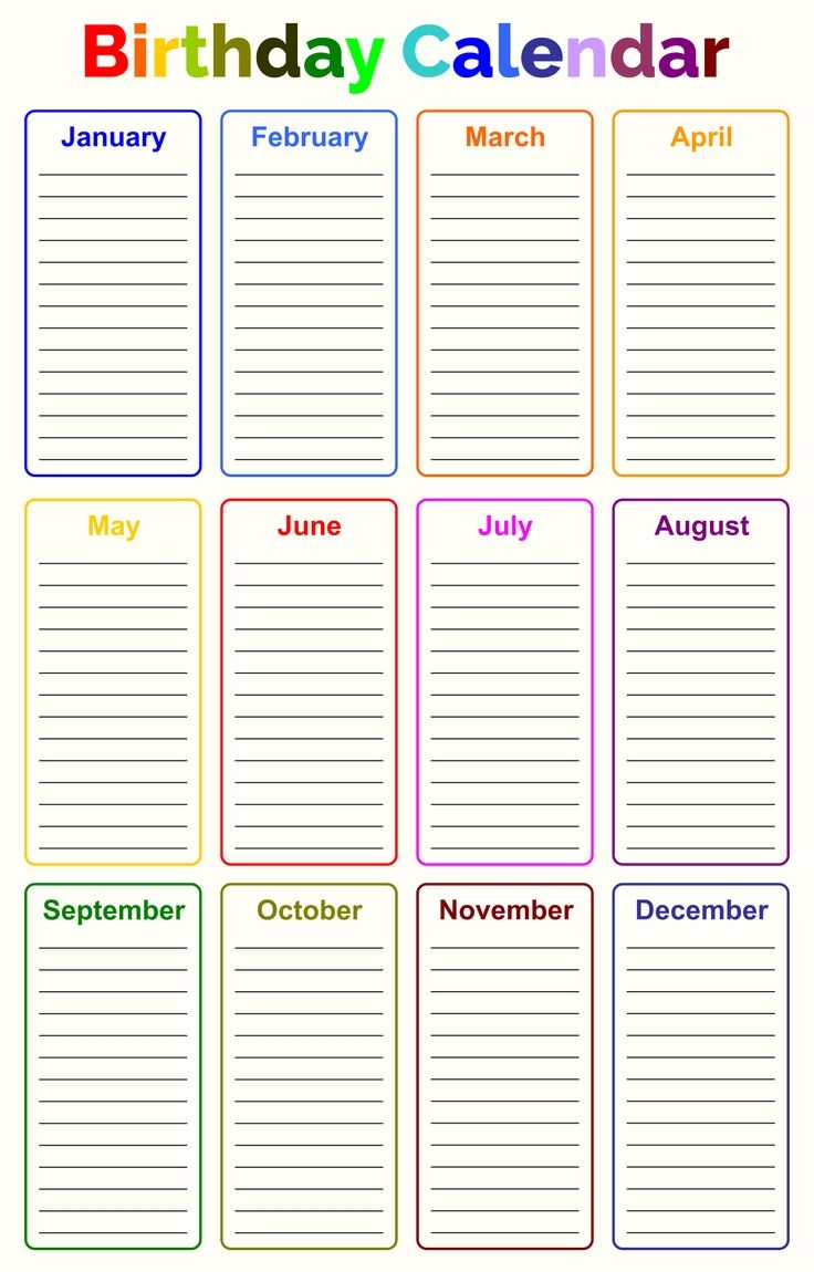 Birthday Chart 10 Free PDF Printables Printablee