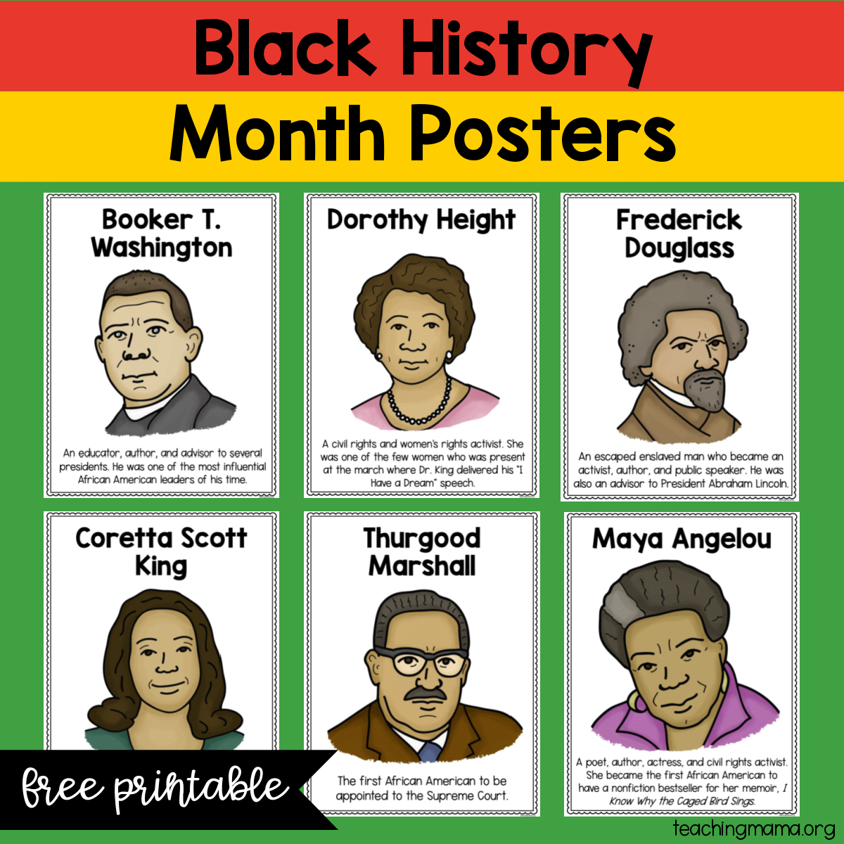 Black History Month Printouts