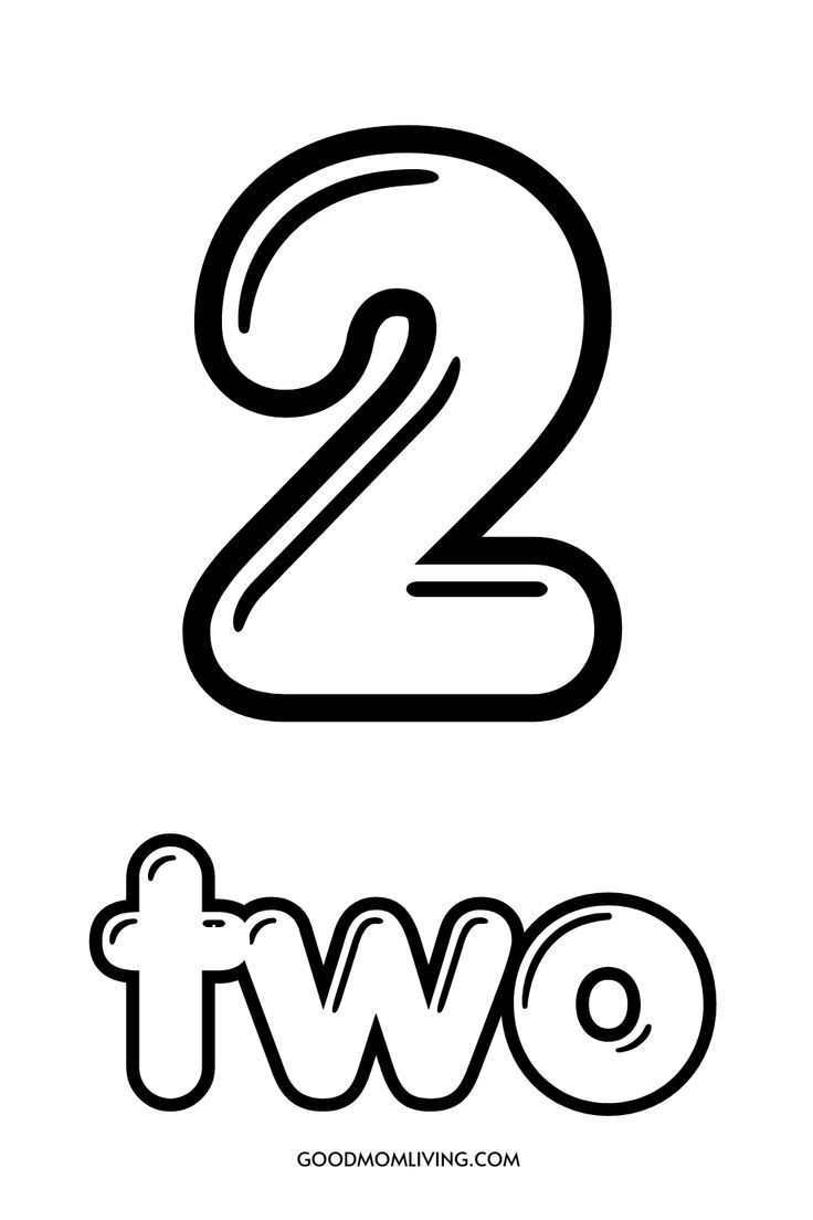 Bubble Number 2 Free Printable Number 2 Bubble Letter