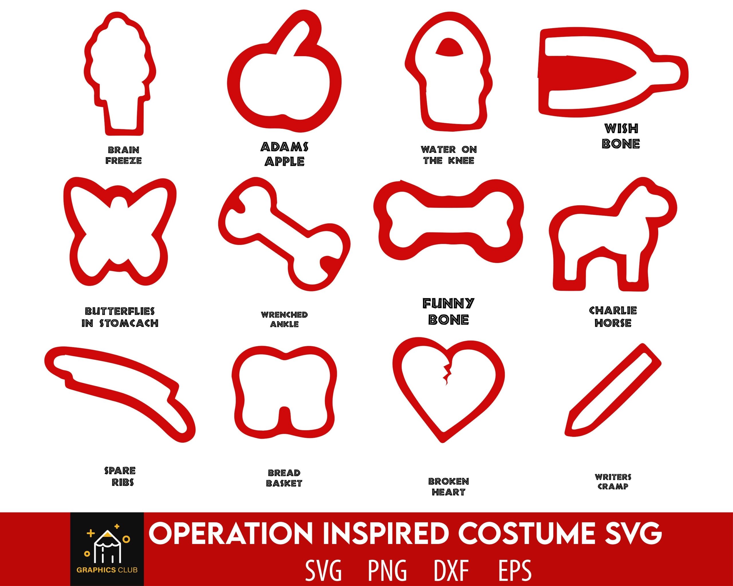 Buy Operation Costume Svg Operation SVG Halloween Operation Pieces SVG Operation Pieces PNG Operation Pieces Halloween Costume Svg Online In India Etsy