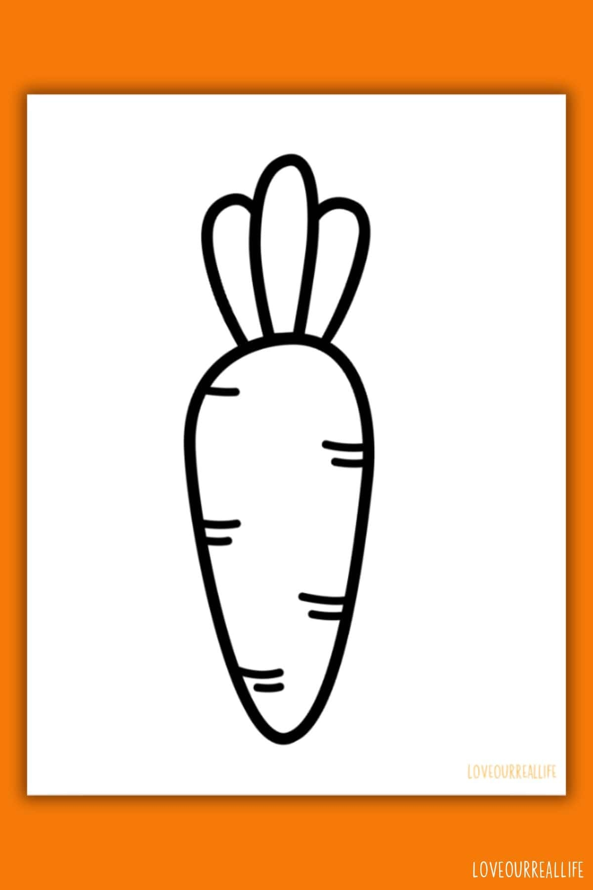 Carrot Template Printable