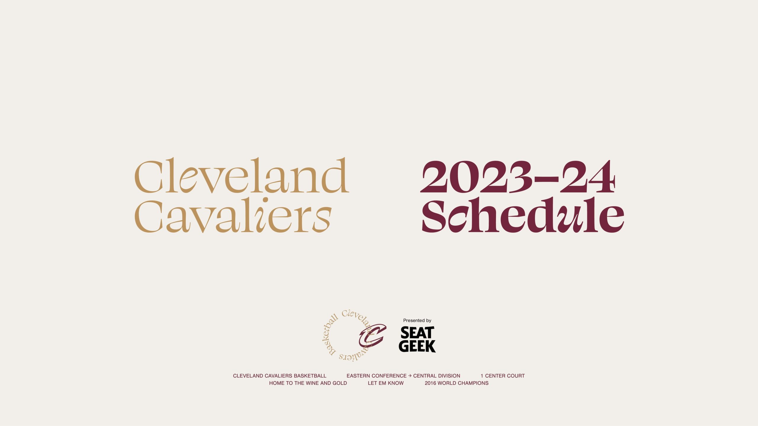 Cavaliers Announce 2023 24 NBA Regular Season Schedule Presented By SeatGeek