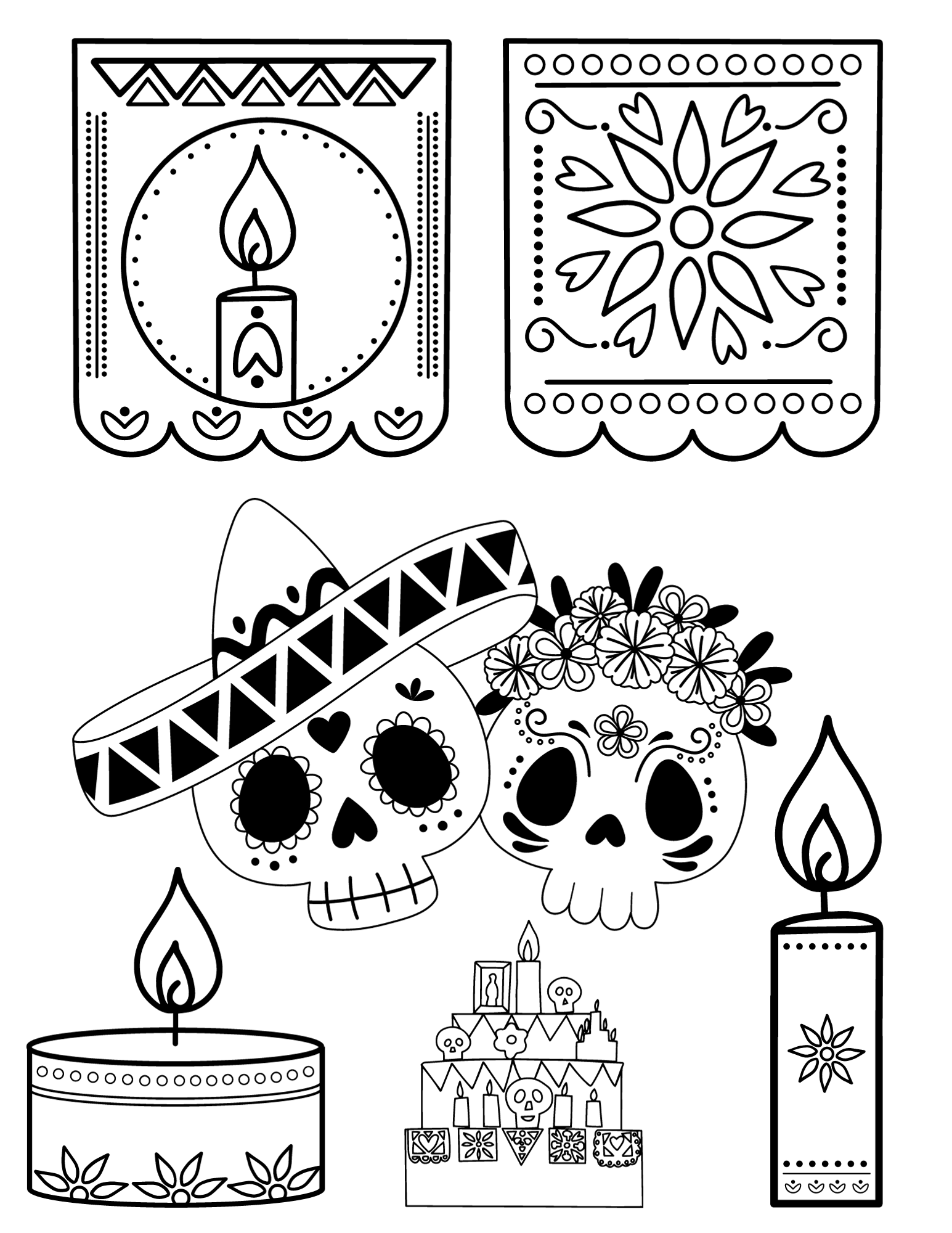 Celebrate Loved Ones With These Day Of The Dead Coloring Pages