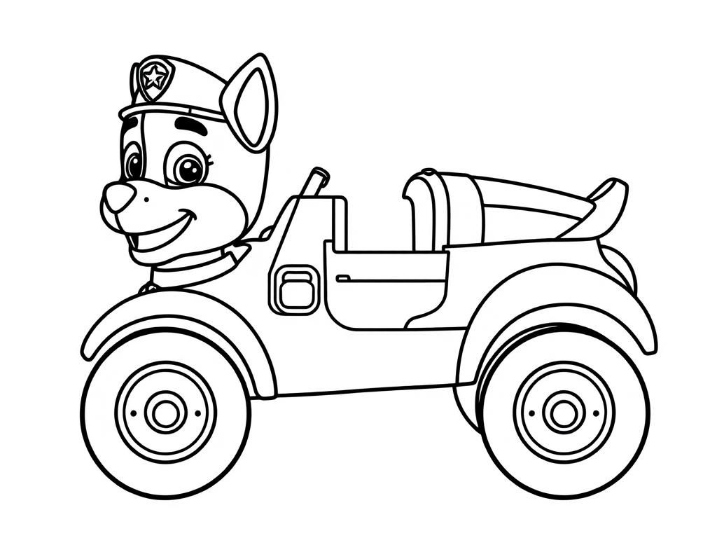 Chase Paw Patrol Coloring Page Free Printable Coloring Page