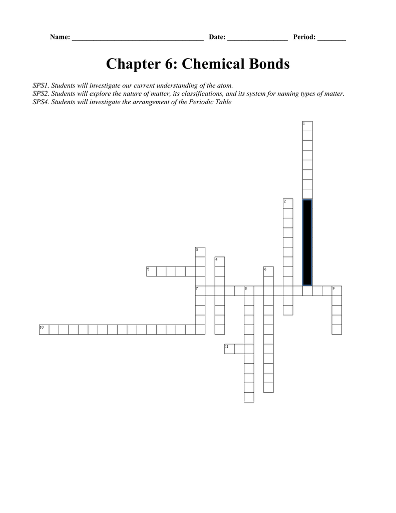 chemical formula crossword answer key