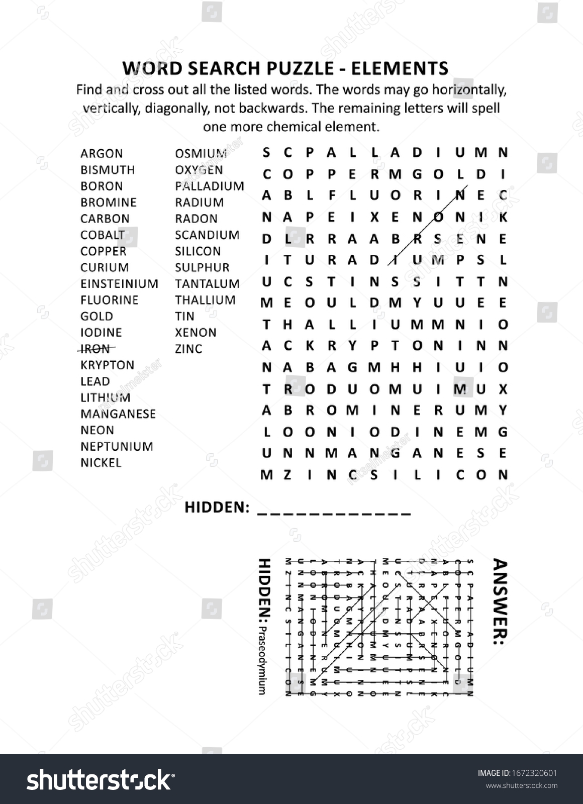 Chemical Elements Word Search Puzzle Suitable Stock Illustration 1672320601 Shutterstock Chemical Elements Word Search Puzzle Suitable Stock Illustration 1672320601 Shutterstock