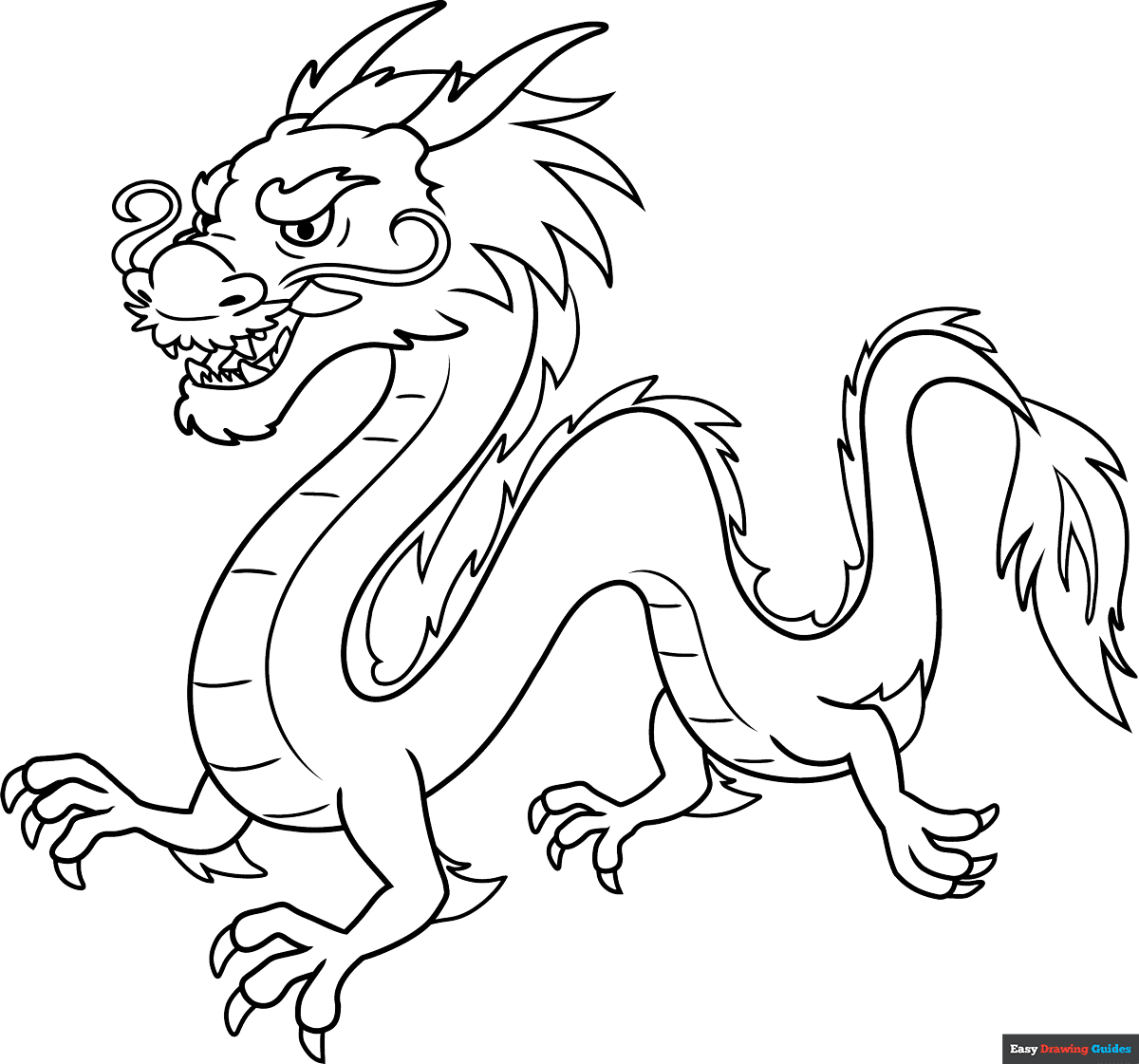 China Dragon Coloring Pages
