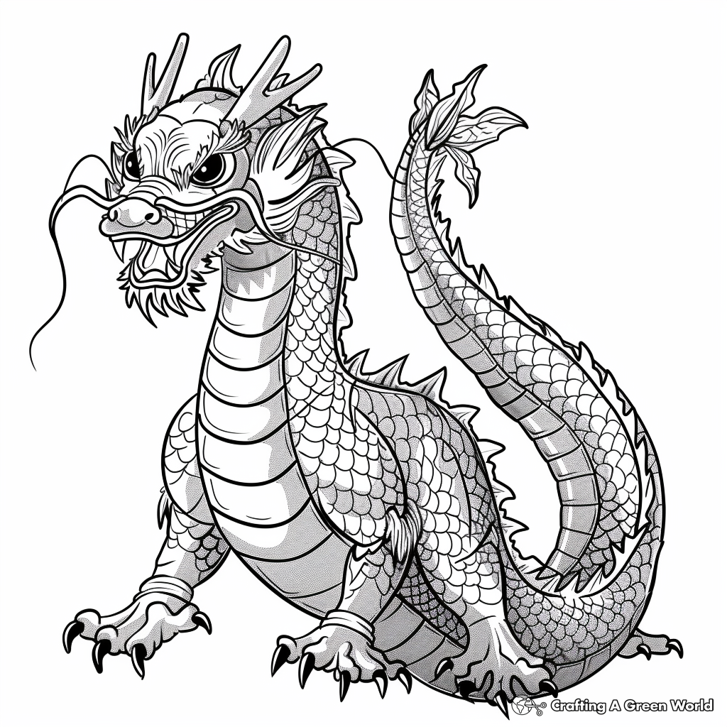 Chinese New Year Dragon Coloring Pages Free Printable 