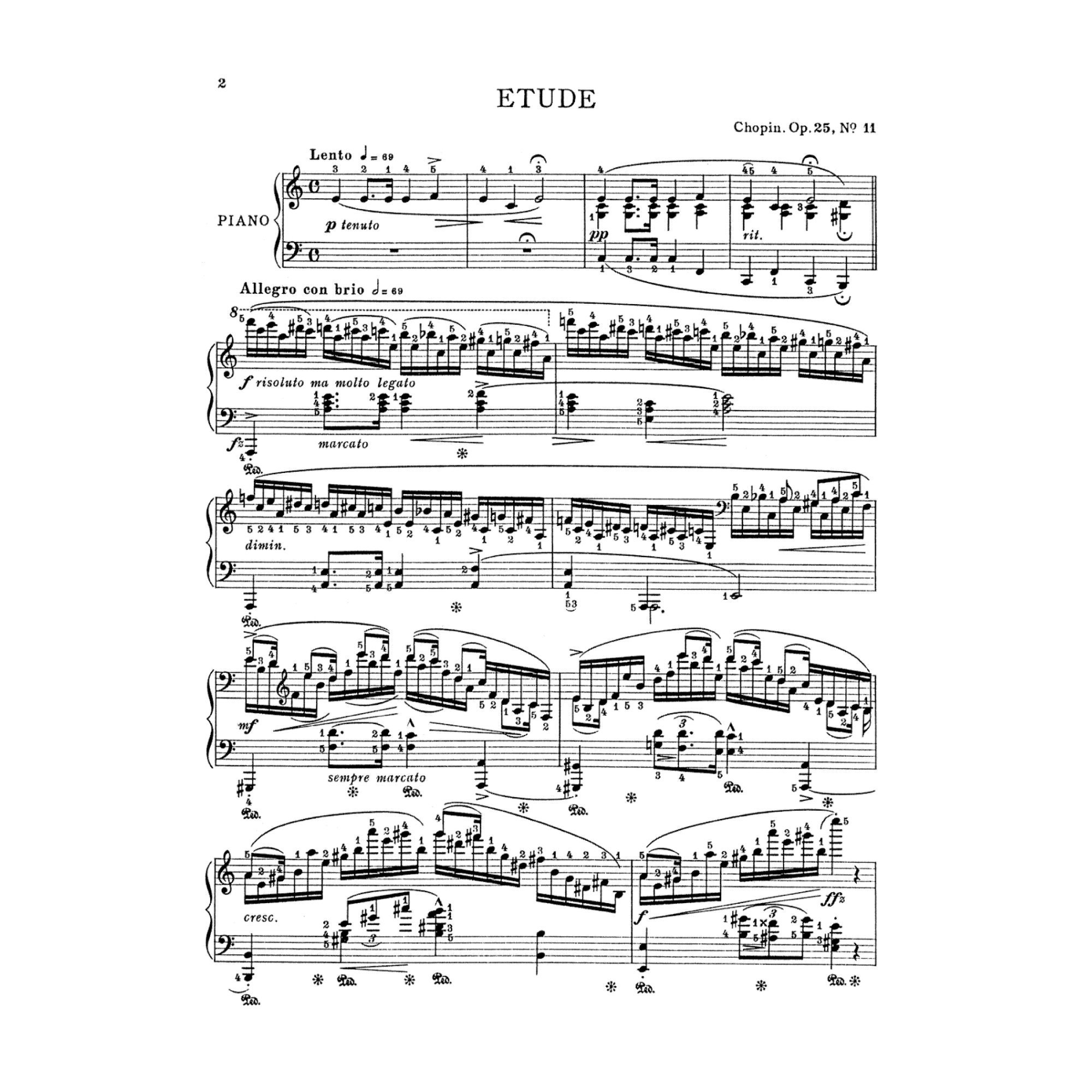 Winter Wind Piano Sheet