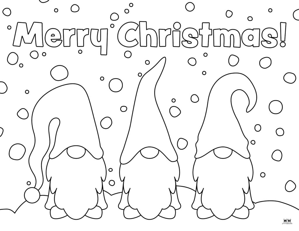 Christmas Gnome Coloring Pages 25 FREE Pages Printabulls