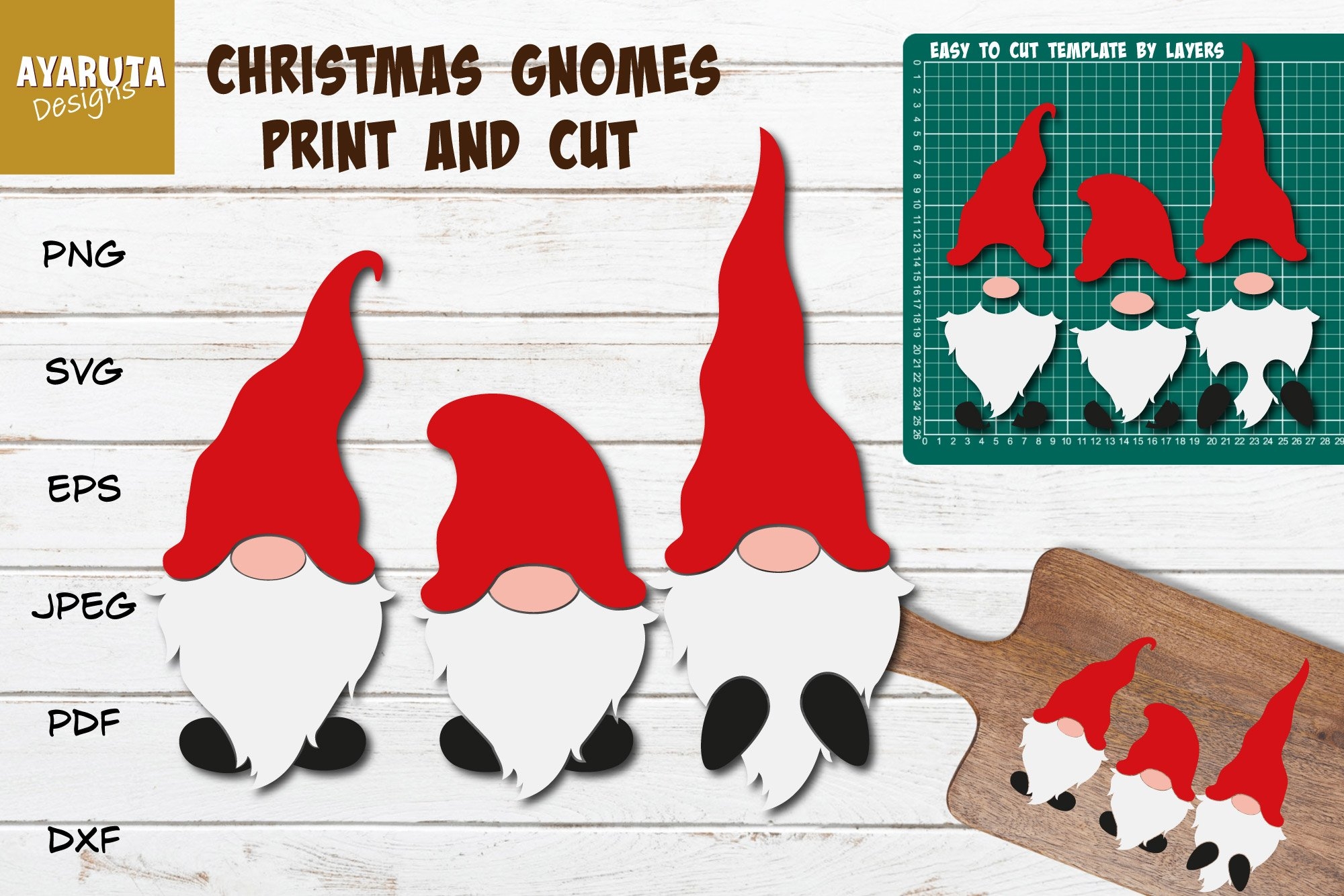 Christmas Gnomes SVG Print And Cut Gnomes In 960143 