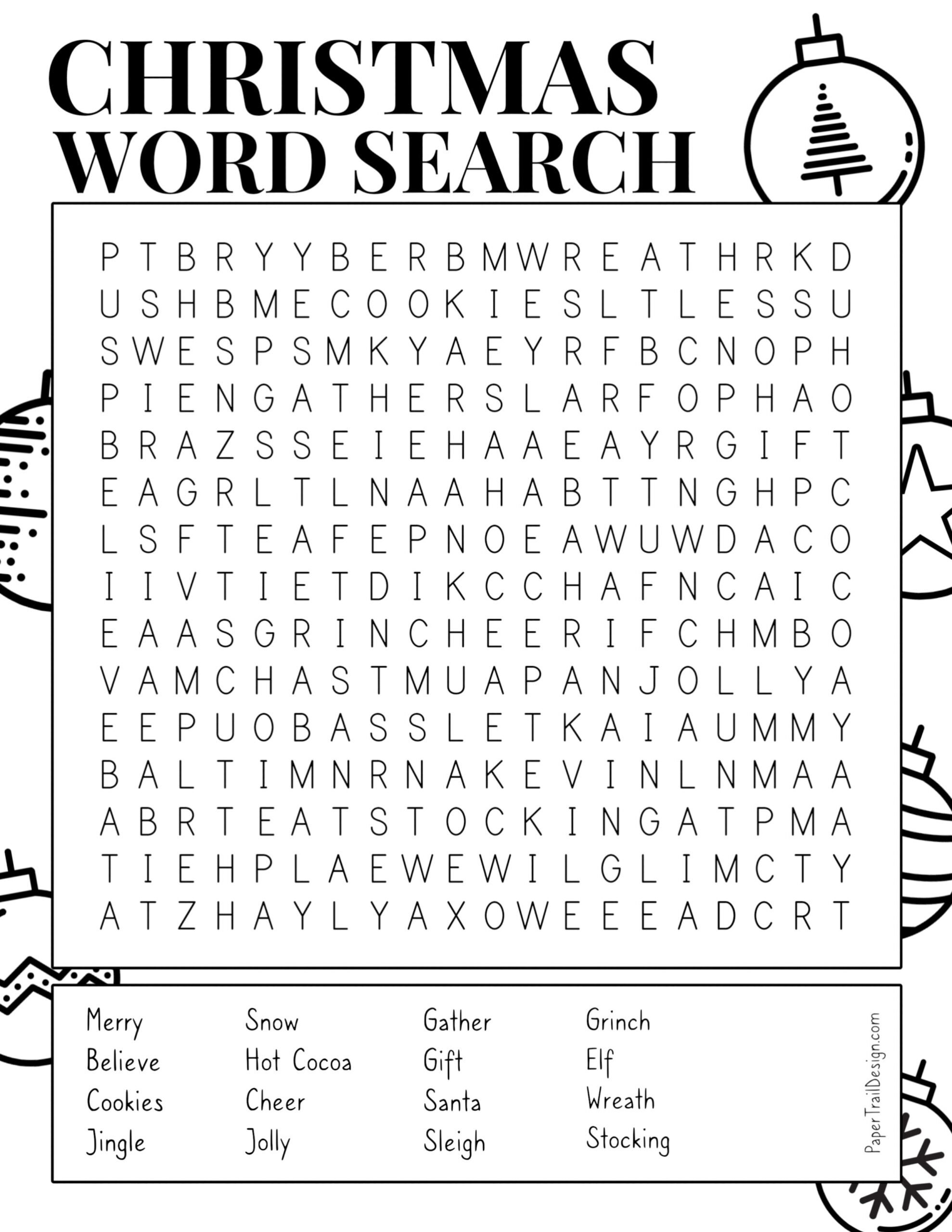 holiday word search printable holiday word search printable
