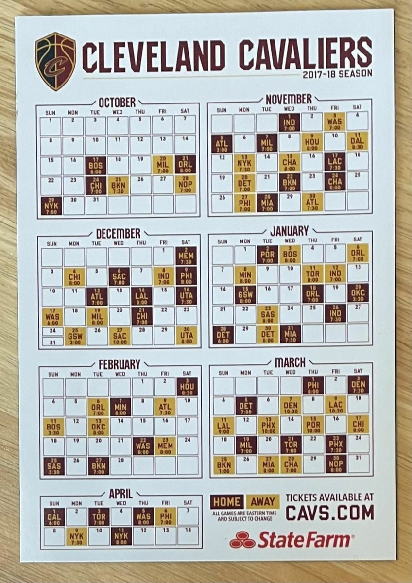 cavs printable schedule