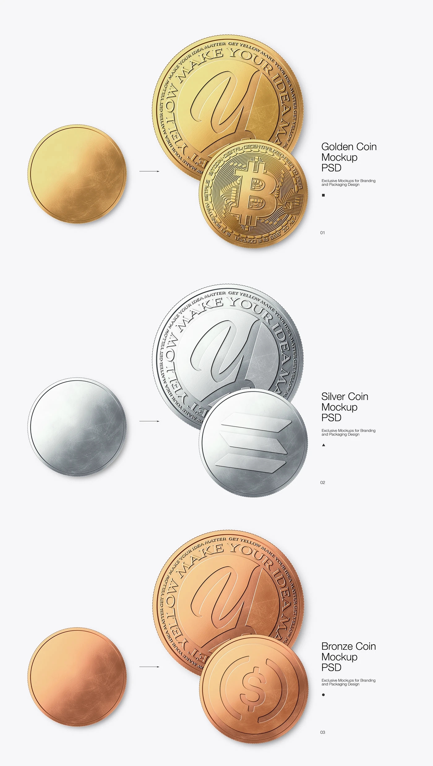 Coin Mockup Behance