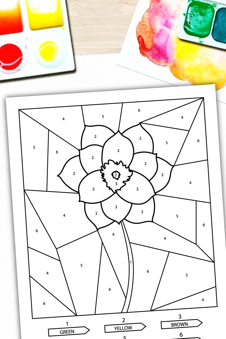 Color By Number Printable Messy Momma Crafts