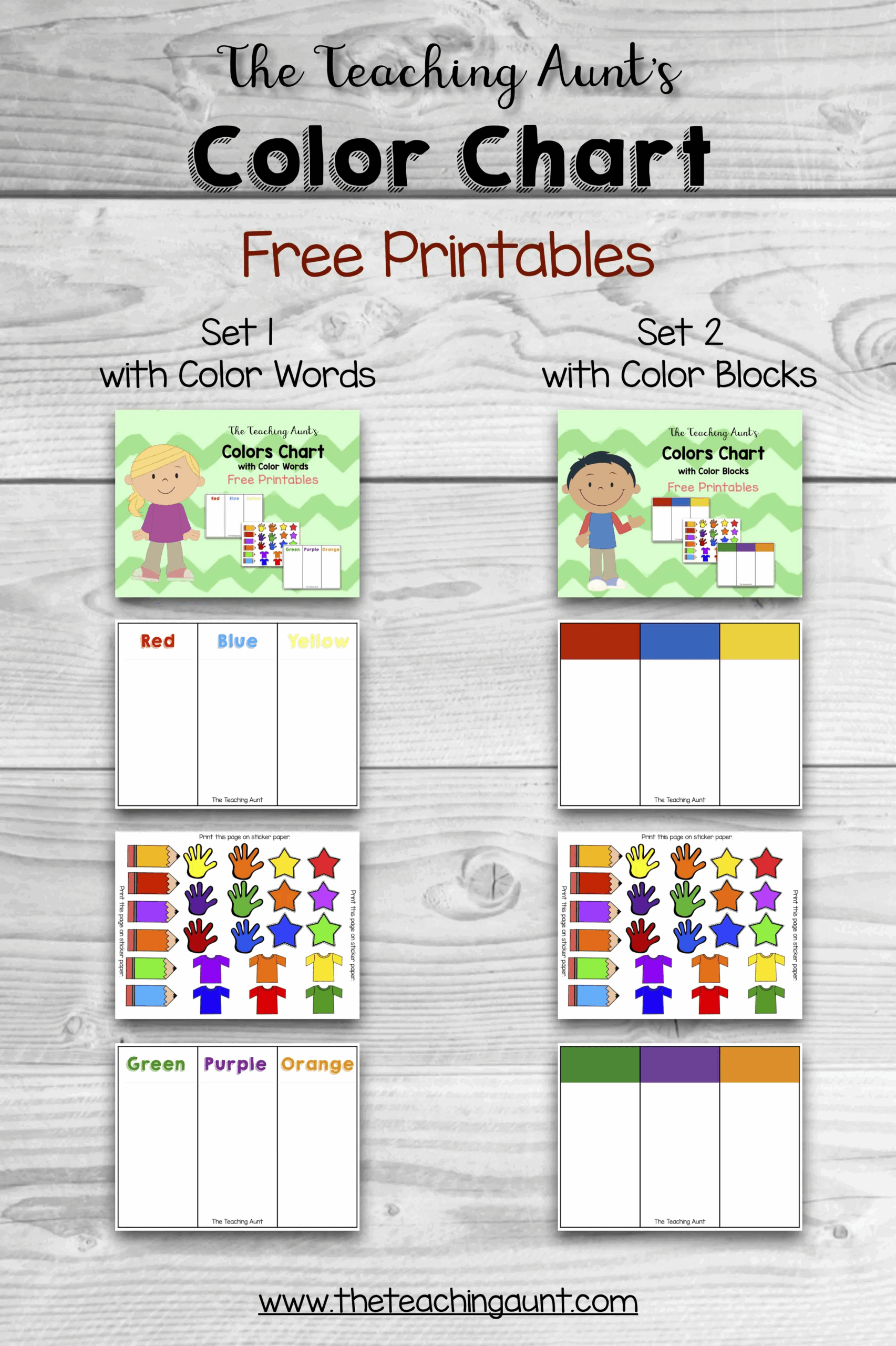 free printable color chart