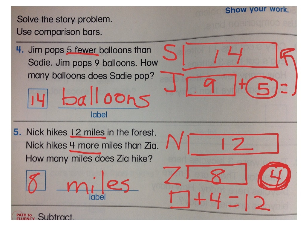 Comparison Bars 1st Grade Worksheets