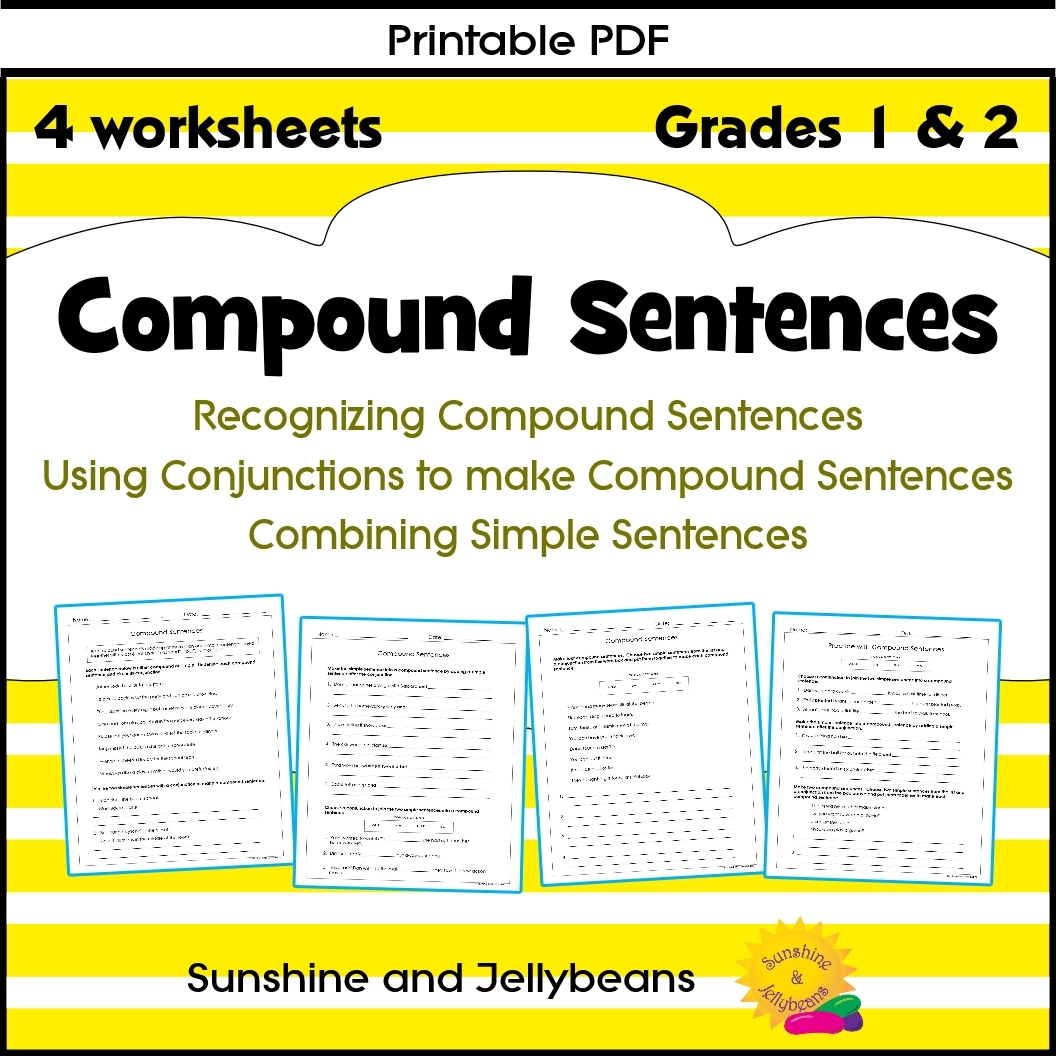 Compound Sentences And Conjunctions Grades 1 2 4 Worksheets CCSS Made By Teachers Compound Sentences And Conjunctions Grades 1 2 4 Worksheets CCSS Made By Teachers