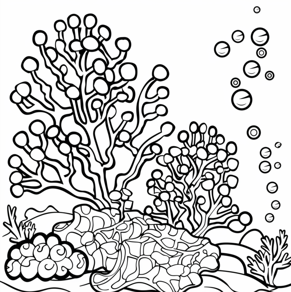 Coral Reef Coloring Pages Free Printable 