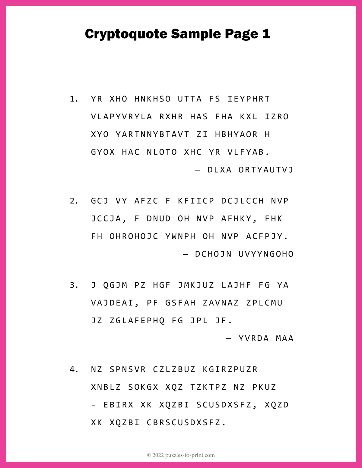 Cryptoquote Sample 1