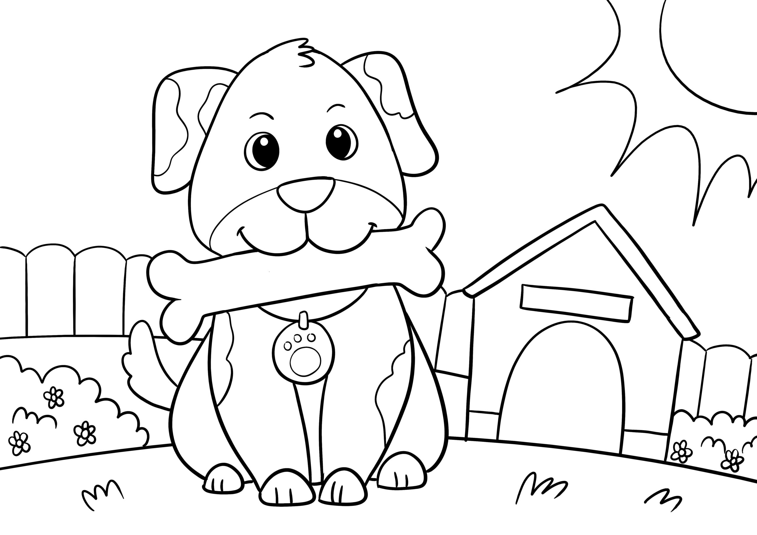 printable coloring pages of dogs