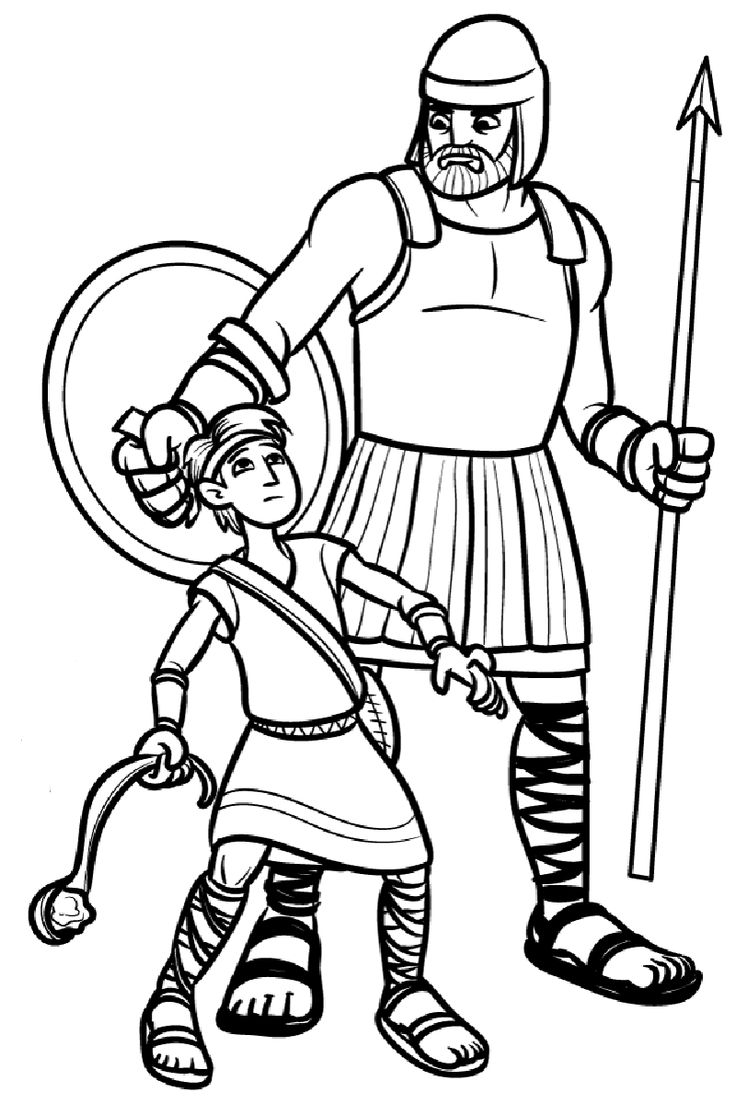 David And Goliath Coloring Page Educative Printable David And Goliath Coloring Page Educative Printable