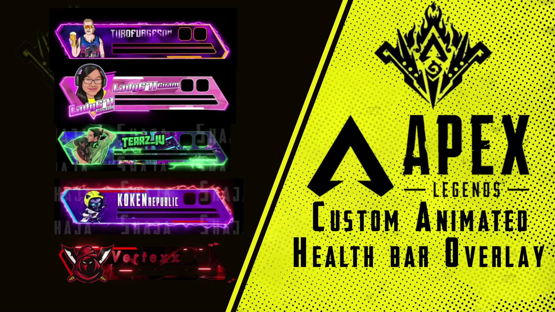 Design Apex Legends Animated Health Bar Overlay By Shajagraphics Fiverr