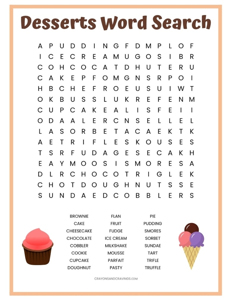 easy word search printable